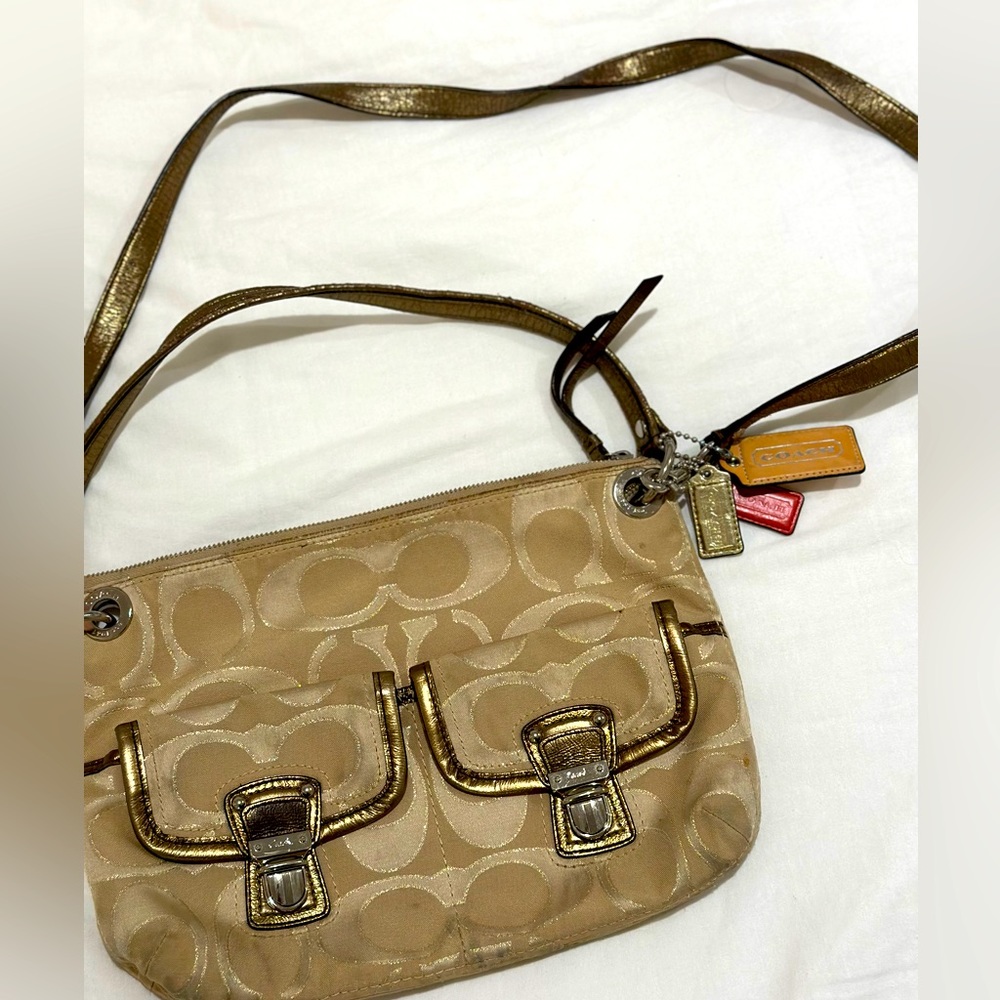 Coach Medium Sized Crossbody And Shoulder Purse Gem